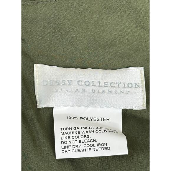 Dessy Collection NWT One-Shoulder Draped Twist Empire Waist Trumpet Dress  4 - Picture 5 of 8